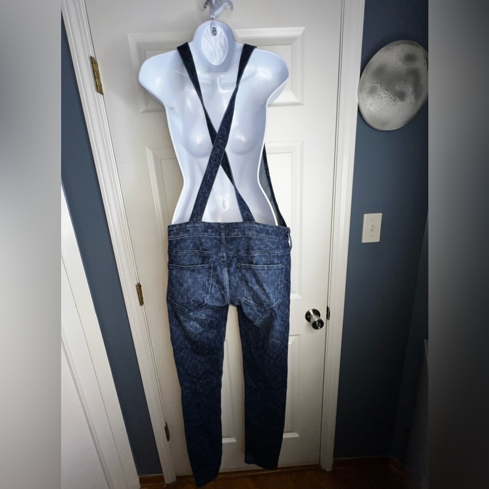 Hollister Women’s Small Dark Denim Blue Jeans Overalls Jumper S - Picture 3 of 14